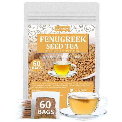 60Bags Fenugreek Tea Bags Natural Fenugreek Methi Fenogreco Seeds No Additives & Caffeine Free Herbal Tea