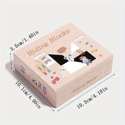 Wooden Hidden Building Blocks Brain Burning Intelligence Development Toy, Thinking Logic Space Imagination Ability Training Teaching Tools, Preschool Teaching Tools