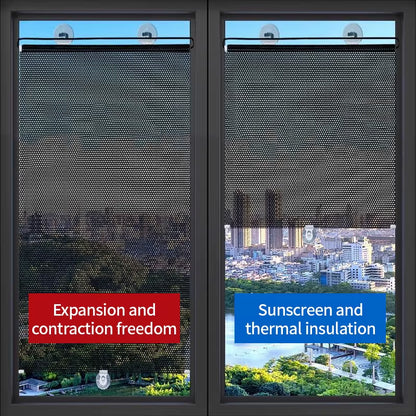 Retractable Sunshade Roller Curtain Car Sunshade Bedroom Kitchen Sun Protection Curtain Thermal Insulation Shutter Shade Curtain