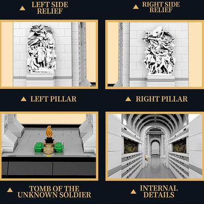 TOYSLINE-3718PCS Arc De Triomphe Model Building Blocks Paris Landmark Building Bricks Desktop Decoration Diy Toys for Kids Adults Gifts