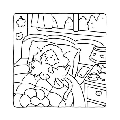 Mother Day Gift for Cat Lover Mom Cataholic Coloring Book for Adults & Teens