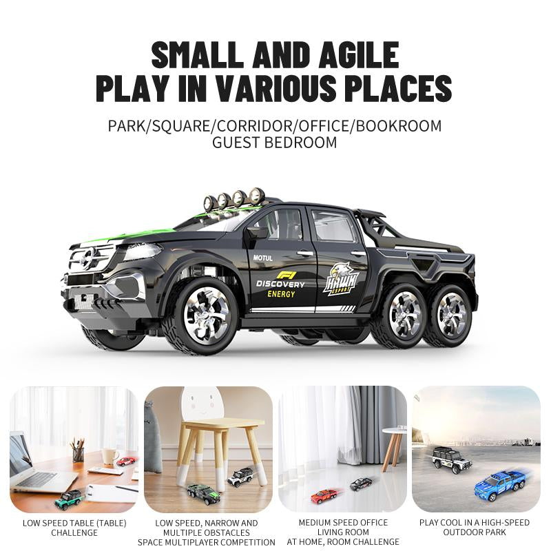 Hotfree 1/64 Mini RC Drift Car, Alloy Off-Road Truck with USB Rechargeable 2.4Ghz Remote Control, High-Speed Racing Toy for Kids Adults, Ideal for Indoor & Outdoor Fun, Perfect Birthday Gift for Boys