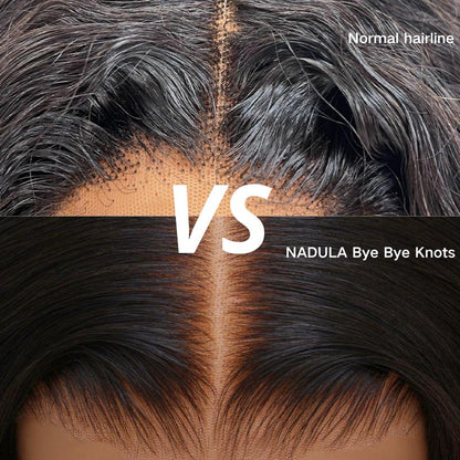 Nadula Highlight Balayage Body Wave Wig 7X5 Lace Human Hair Easy to Wear Water Wave, Glueless, Natural Scalp Put on and Go Time Saver