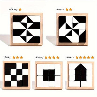 Wooden Hidden Building Blocks Brain Burning Intelligence Development Toy, Thinking Logic Space Imagination Ability Training Teaching Tools, Preschool Teaching Tools