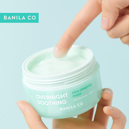 Banila Co Overnight Soothing Cica Sleeping Mask | Centella Asiatica Water for Calming Skin | Panthenol for Intense Hydration | Korean Facial Skincare Non-Comedogenic | Vegan |