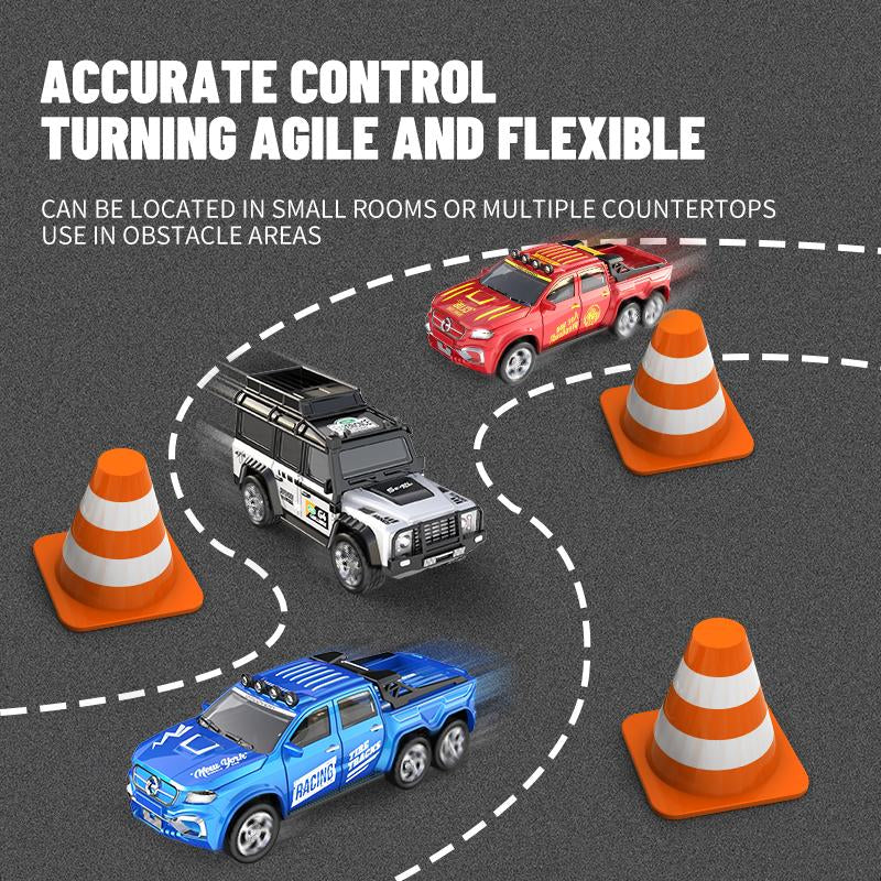 Hotfree 1/64 Mini RC Drift Car, Alloy Off-Road Truck with USB Rechargeable 2.4Ghz Remote Control, High-Speed Racing Toy for Kids Adults, Ideal for Indoor & Outdoor Fun, Perfect Birthday Gift for Boys