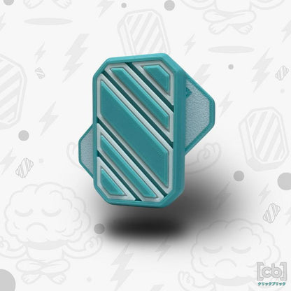 Clickbricks Slant 3D Magnetic Fidget Slider - Sleek Portable Design, Ultra-Satisfying Clicks & Slides, Available in Various Color Combinations, BPA Free