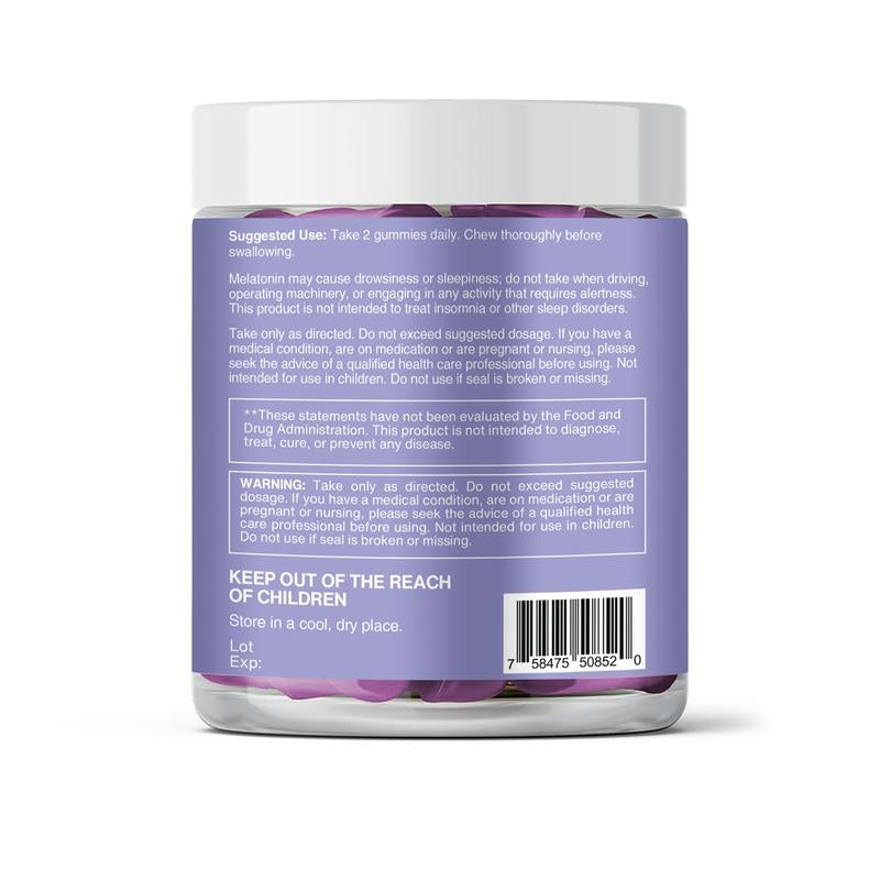 Bella All Natural Sleep Gummies, Passionfruit Flavor, 60Ct