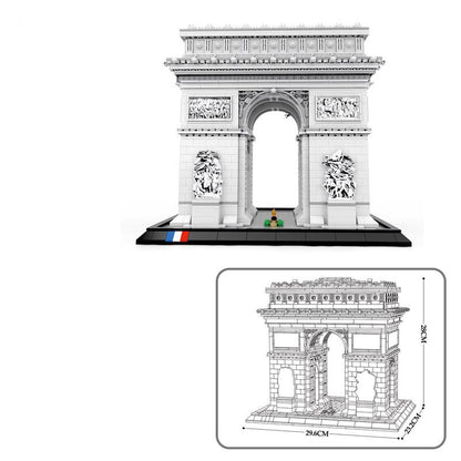TOYSLINE-3718PCS Arc De Triomphe Model Building Blocks Paris Landmark Building Bricks Desktop Decoration Diy Toys for Kids Adults Gifts