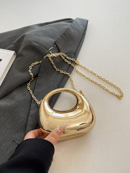 Women'S Elegant Mini Evening Bag, Fashionable Versatile Chain Shoulder Crossbody Bag, Suitable for Lipsticks, Earphones, Etc.