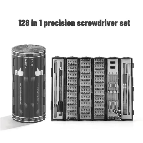 128 in 1 Multi Functional Screwdriver Set Portable Precision Hand Screw Drivers Kit Extended S2 Folding Home Phone Repair Tools