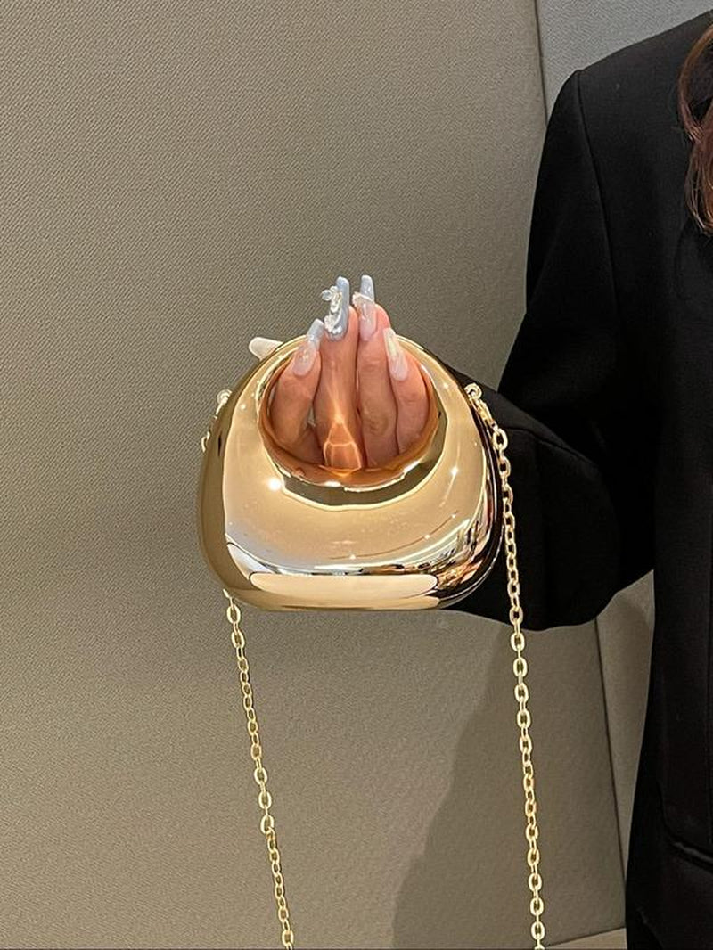 Women'S Elegant Mini Evening Bag, Fashionable Versatile Chain Shoulder Crossbody Bag, Suitable for Lipsticks, Earphones, Etc.