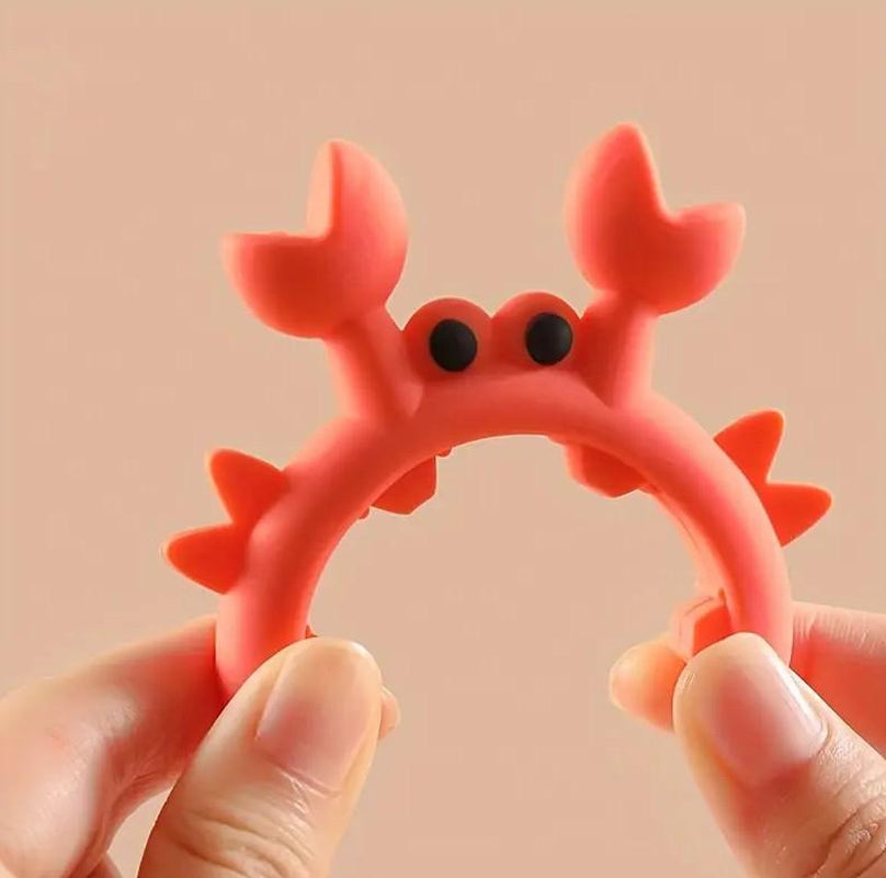 Heat-Resistant Silicone Spoon Rest Cute Crab & Octopus Design - Countertop Cooking Tools Organizer for Kitchen Utensils & Spatulas