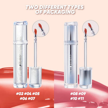 Judydoll Ice Watery Lip Gloss, Mirror Lip Glaze, Glossy Lip Stain, Transfer-Proof, Metal Applicator, Waterproof, Long-Lasting, Moisturizing, Liquid Lipsticks, Plumping, Not Easy to Fade, Makeup, Cosmetic, Mothers Day Gift