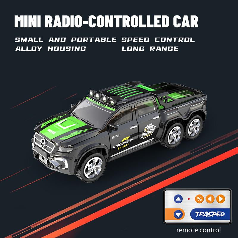 Hotfree 1/64 Mini RC Drift Car, Alloy Off-Road Truck with USB Rechargeable 2.4Ghz Remote Control, High-Speed Racing Toy for Kids Adults, Ideal for Indoor & Outdoor Fun, Perfect Birthday Gift for Boys