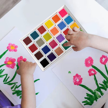 Safe Finger Paints DIY Finger Drawing Kit 24 Colors Funny Art Painting Crafts for Children Kids Boys Girls Birthday Gift