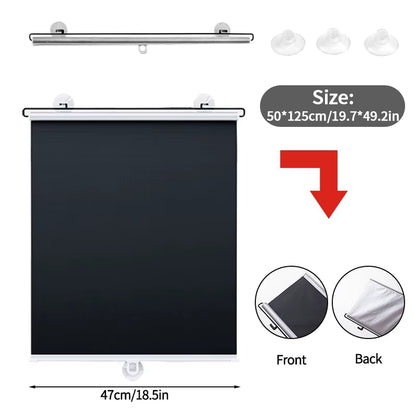 Retractable Sunshade Roller Curtain Car Sunshade Bedroom Kitchen Sun Protection Curtain Thermal Insulation Shutter Shade Curtain