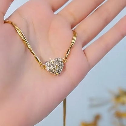 Luxury Exquisite Magnetic Attraction Love Necklace Choker for Women Collarbone Chain Heart Pendant Fashion Jewellery Gifts