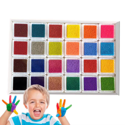 Safe Finger Paints DIY Finger Drawing Kit 24 Colors Funny Art Painting Crafts for Children Kids Boys Girls Birthday Gift