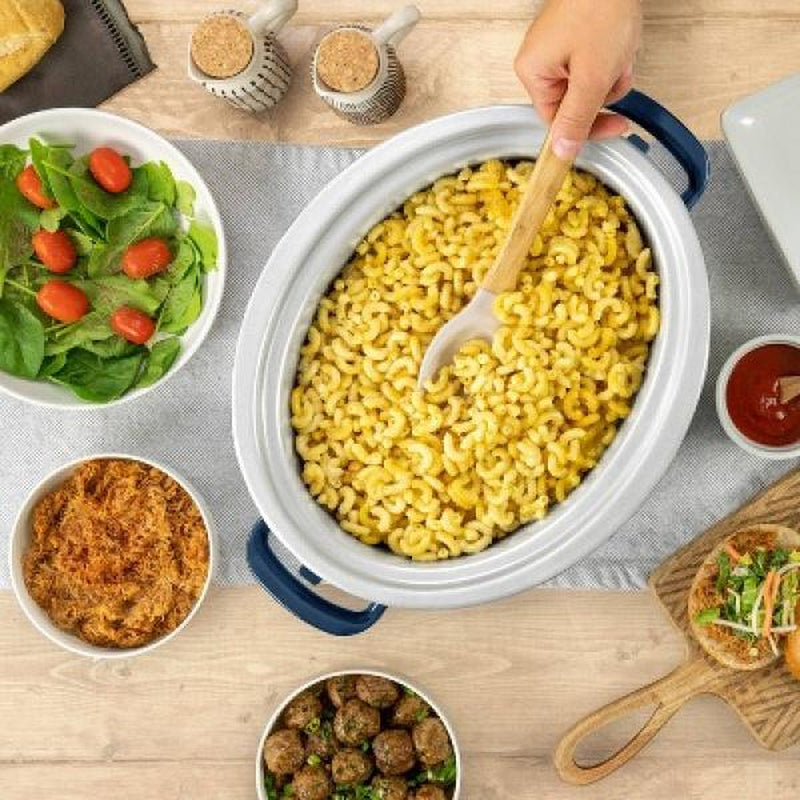 Crock-Pot 7Qt Cook & Carry One Touch Programmable Slow Cooker Poseidon Blue: Locking Lid, Dishwasher-Safe Parts