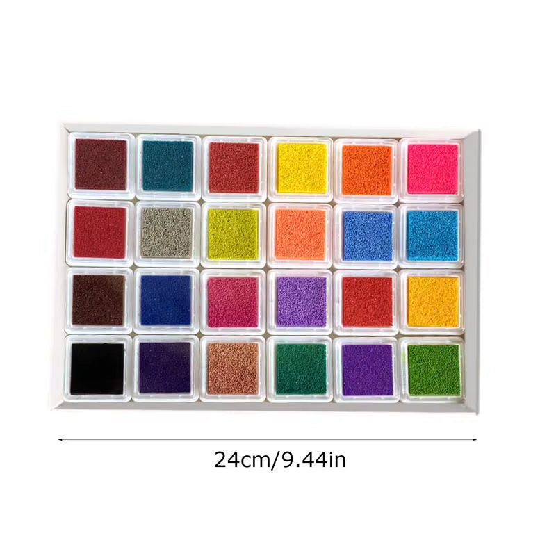 Safe Finger Paints DIY Finger Drawing Kit 24 Colors Funny Art Painting Crafts for Children Kids Boys Girls Birthday Gift