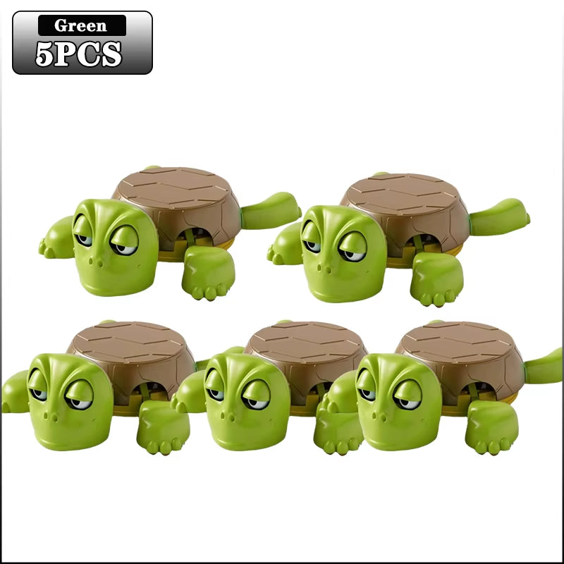 1-5PCS Funny Turtle Coaster with Pressing Eyes Plastic Desk Decor Perfect Gift for Teens & Adults Mixed Colors Turtle Decor