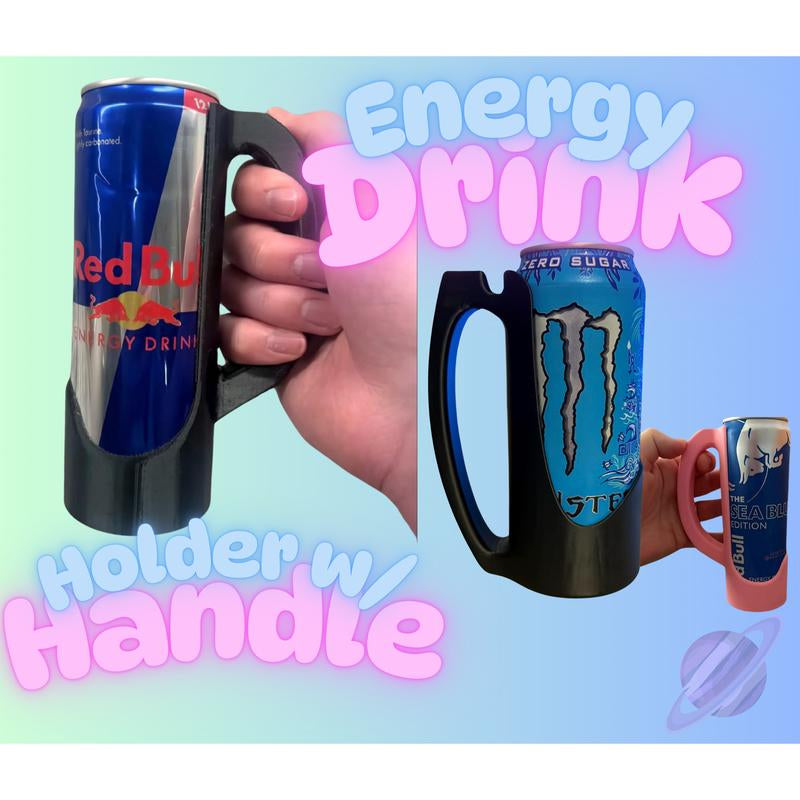 ENERGY DRINK CUP HOLDER with HANDLE 3 SIZES