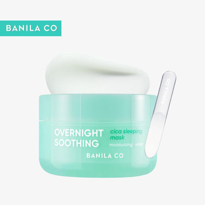Banila Co Overnight Soothing Cica Sleeping Mask | Centella Asiatica Water for Calming Skin | Panthenol for Intense Hydration | Korean Facial Skincare Non-Comedogenic | Vegan |