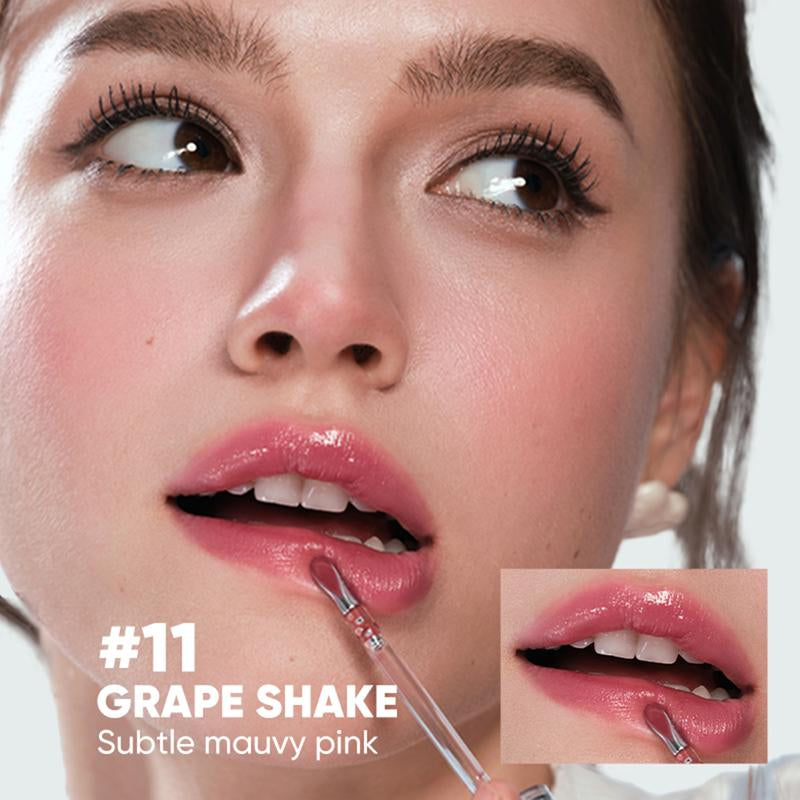 Judydoll Ice Watery Lip Gloss, Mirror Lip Glaze, Glossy Lip Stain, Transfer-Proof, Metal Applicator, Waterproof, Long-Lasting, Moisturizing, Liquid Lipsticks, Plumping, Not Easy to Fade, Makeup, Cosmetic, Mothers Day Gift