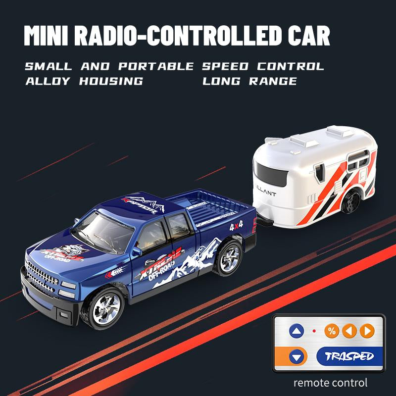 Hotfree 1/64 Mini RC Drift Car, Alloy Off-Road Truck with USB Rechargeable 2.4Ghz Remote Control, High-Speed Racing Toy for Kids Adults, Ideal for Indoor & Outdoor Fun, Perfect Birthday Gift for Boys