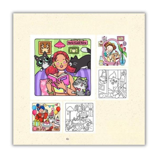 Mother Day Gift for Cat Lover Mom Cataholic Coloring Book for Adults & Teens