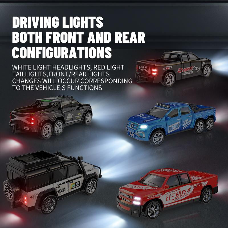 Hotfree 1/64 Mini RC Drift Car, Alloy Off-Road Truck with USB Rechargeable 2.4Ghz Remote Control, High-Speed Racing Toy for Kids Adults, Ideal for Indoor & Outdoor Fun, Perfect Birthday Gift for Boys