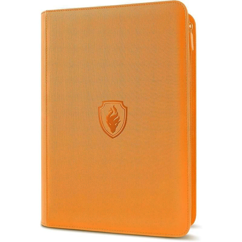9-Pocket PU Cover Zipper Trading Card Collection Album - Sturdy 360 Side-Loading Binder for MTG, TCG, Sports Cards (Pink)