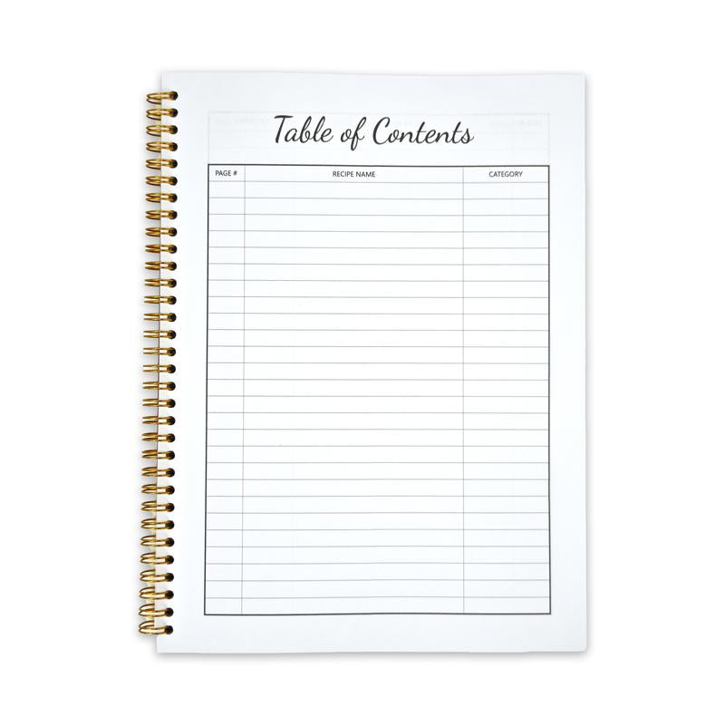 Blank Cookbook - 8.27“×11.22" Size - Custom Contents - the Perfect Gift for Mothers Day
