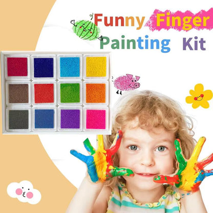 Safe Finger Paints DIY Finger Drawing Kit 24 Colors Funny Art Painting Crafts for Children Kids Boys Girls Birthday Gift
