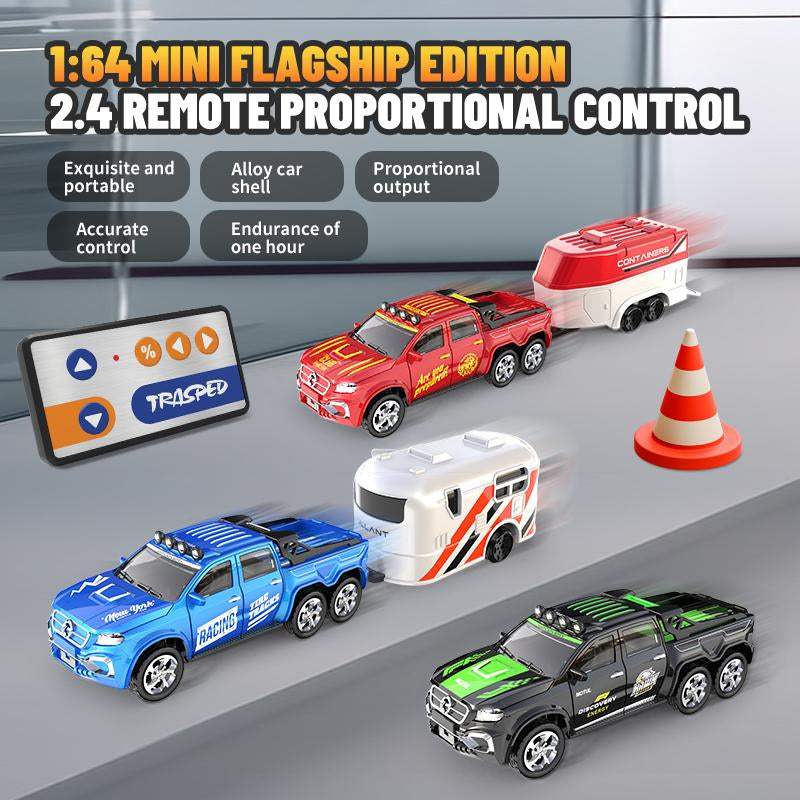 Hotfree 1/64 Mini RC Drift Car, Alloy Off-Road Truck with USB Rechargeable 2.4Ghz Remote Control, High-Speed Racing Toy for Kids Adults, Ideal for Indoor & Outdoor Fun, Perfect Birthday Gift for Boys