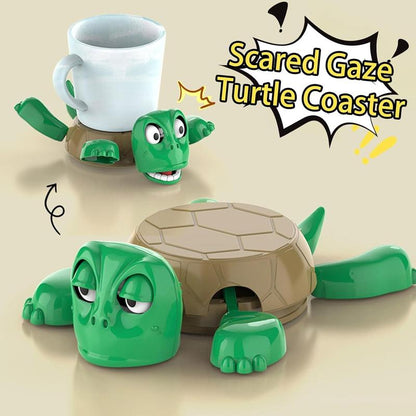 Funny Turtle Coaster Set for Hot Drinks Resistant Desk Decor Turtle Cup Holder Cute Kitchen Accessories with Non-Slip Base Turtle Coaster