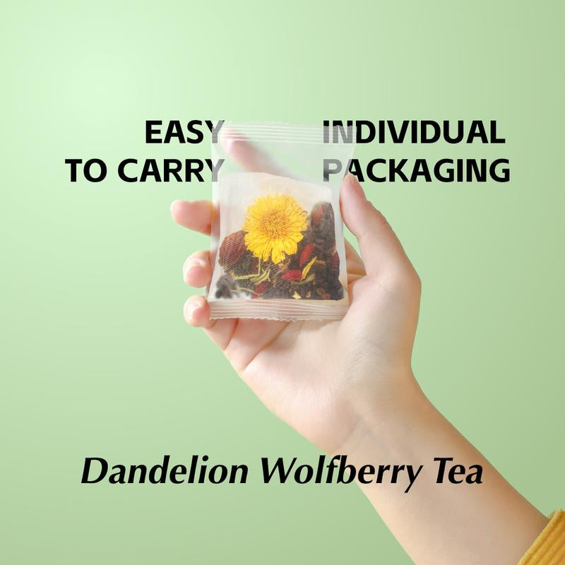 Dandelion Wolfberry Tea [LB] Dandelion Goji Berry Tea - 100% Natural - Dandelion Leaves & Roots | 150G per Pack | Caffeine Free