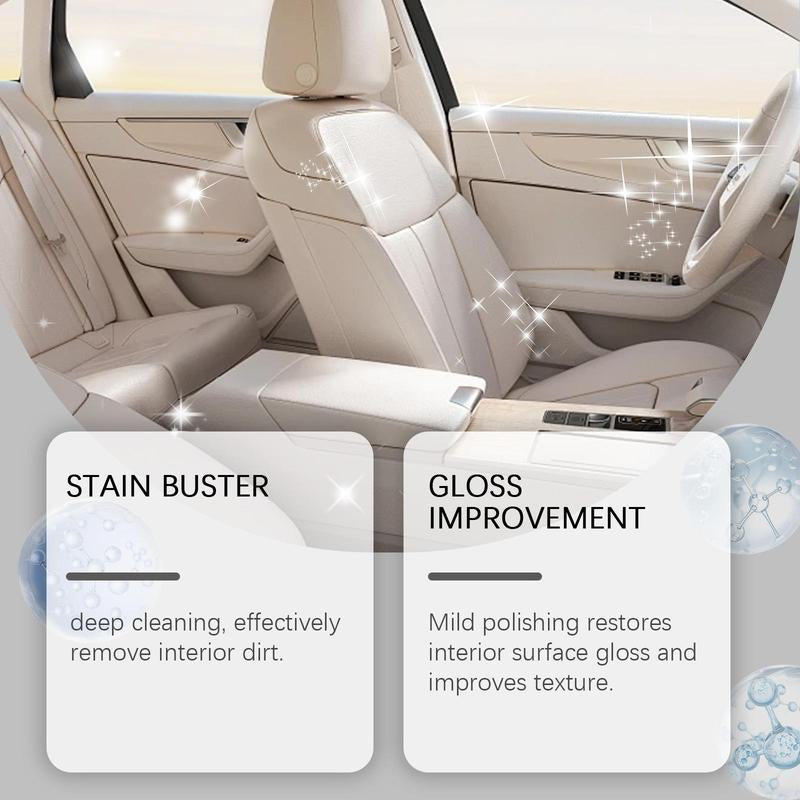 Car Interior Cleaning Kit, Multipurpose Foam Cleaner & Rust Remover & Interior Care Cleaner, Car Interior Cleaning Tool for Car Seat, Kitchen