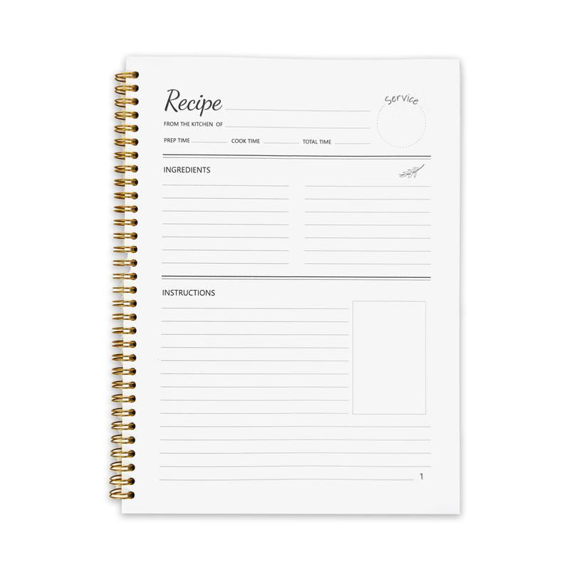 Blank Cookbook - 8.27“×11.22" Size - Custom Contents - the Perfect Gift for Mothers Day