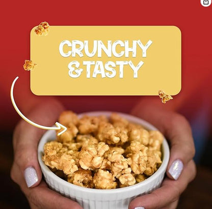 Krackcorn Popcorn Large 6-Pack Bundle + a FREE Bag! Three Flavors. Original Caramel. Cheddar Cheese. Jalapeno Heat. Award Winning Snack. Family Business. Gluten Free. Non-Gmo Corn. No High Fructose.