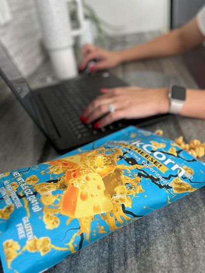 Krackcorn Popcorn Large 6-Pack Bundle + a FREE Bag! Three Flavors. Original Caramel. Cheddar Cheese. Jalapeno Heat. Award Winning Snack. Family Business. Gluten Free. Non-Gmo Corn. No High Fructose.