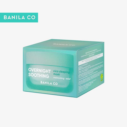 Banila Co Overnight Soothing Cica Sleeping Mask | Centella Asiatica Water for Calming Skin | Panthenol for Intense Hydration | Korean Facial Skincare Non-Comedogenic | Vegan |