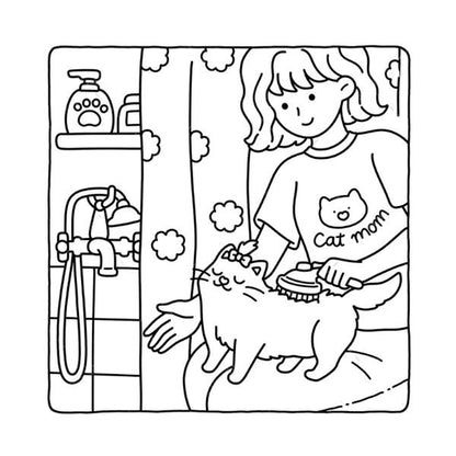 Mother Day Gift for Cat Lover Mom Cataholic Coloring Book for Adults & Teens