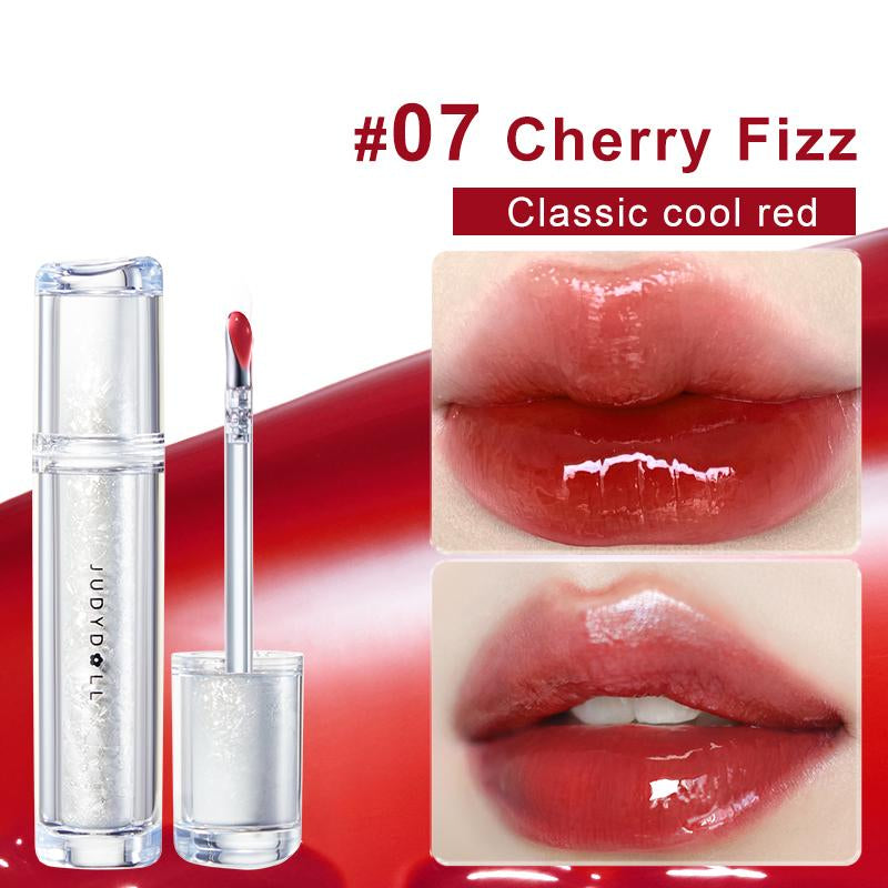 Judydoll Ice Watery Lip Gloss, Mirror Lip Glaze, Glossy Lip Stain, Transfer-Proof, Metal Applicator, Waterproof, Long-Lasting, Moisturizing, Liquid Lipsticks, Plumping, Not Easy to Fade, Makeup, Cosmetic, Mothers Day Gift