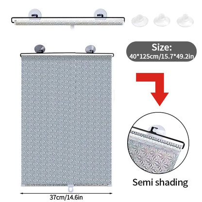 Retractable Sunshade Roller Curtain Car Sunshade Bedroom Kitchen Sun Protection Curtain Thermal Insulation Shutter Shade Curtain