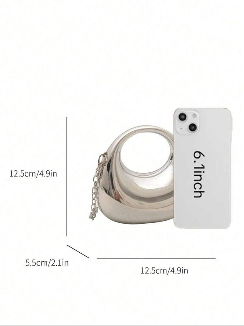 Women'S Elegant Mini Evening Bag, Fashionable Versatile Chain Shoulder Crossbody Bag, Suitable for Lipsticks, Earphones, Etc.