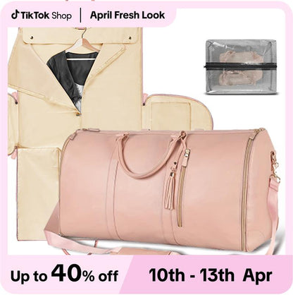 Lefame Travel Bag Carry On,Duffle Bag for Travel with Shoe Compartment,Personal Item Travel Bags for Woman Man Organizer for Luggage Weekend Traveling