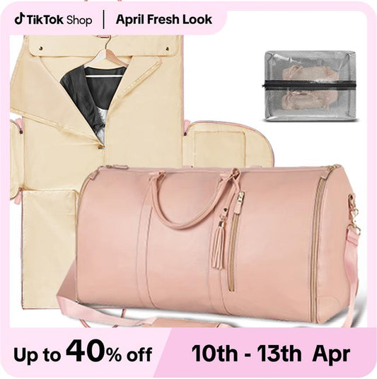 Lefame Travel Bag Carry On,Duffle Bag for Travel with Shoe Compartment,Personal Item Travel Bags for Woman Man Organizer for Luggage Weekend Traveling